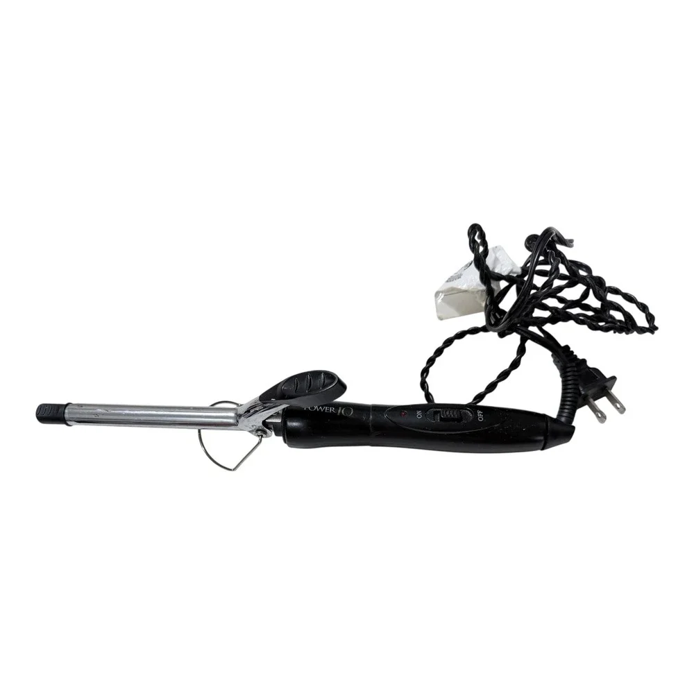 Power IQ Curling Iron 1/2 Inch Small Barrel Black Chrome Slim Wand TPC1813 Good
